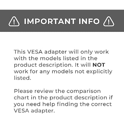 HumanCentric VESA Mount Adapter Compatible with MSI Optix MAG341CQ, AG32C, AG32CQ, G24C, G27C, G27C2 Monitors, Does Not Fit MAG24C, For 75x755 and 100x100mm Patterns