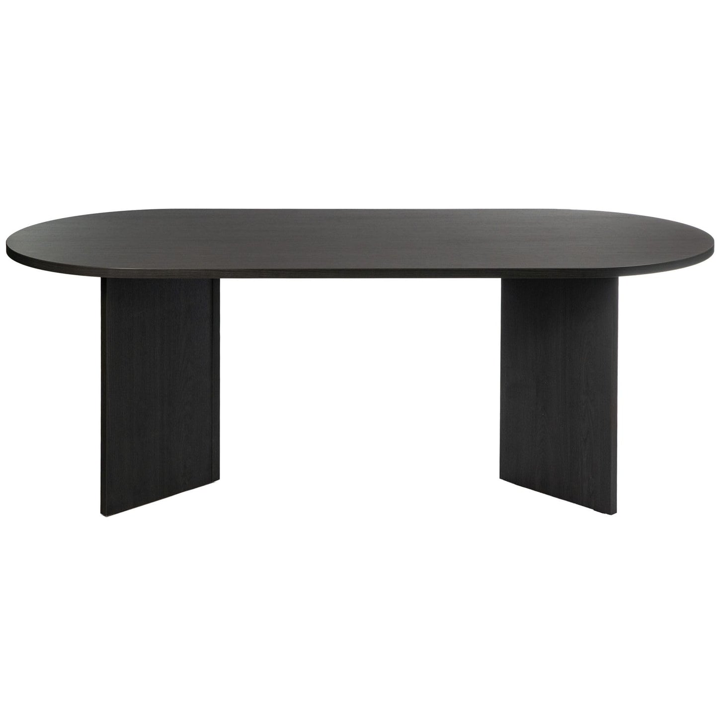 SELSEY Ovo Wood Dining Table 204x90x75cm, Ash Portland Oval Non-Extendable Design, Seats 6 to 10