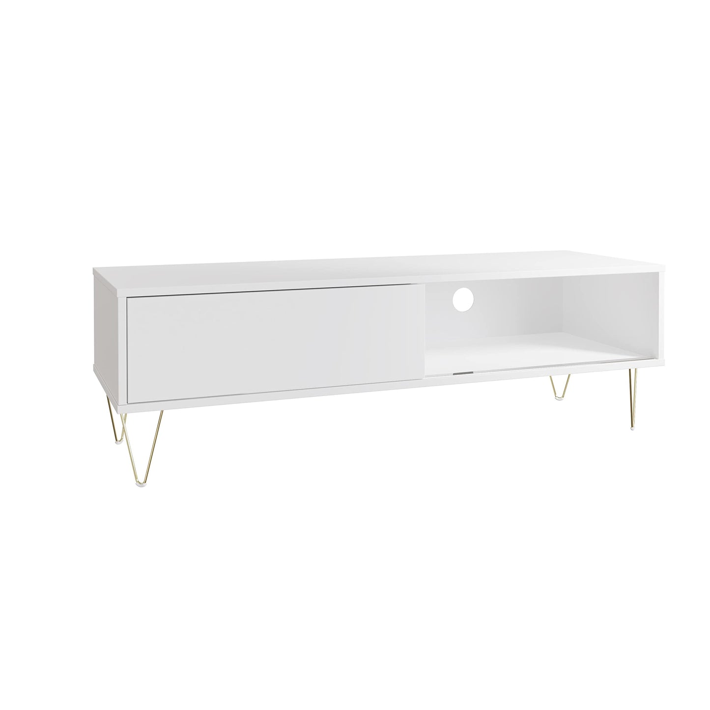 Timber Art Design UK Monaco TV Cabinet Unit with Sliding Door for Media Devices Storage Space Modern Stylish Decor Furniture for Living Room, Office