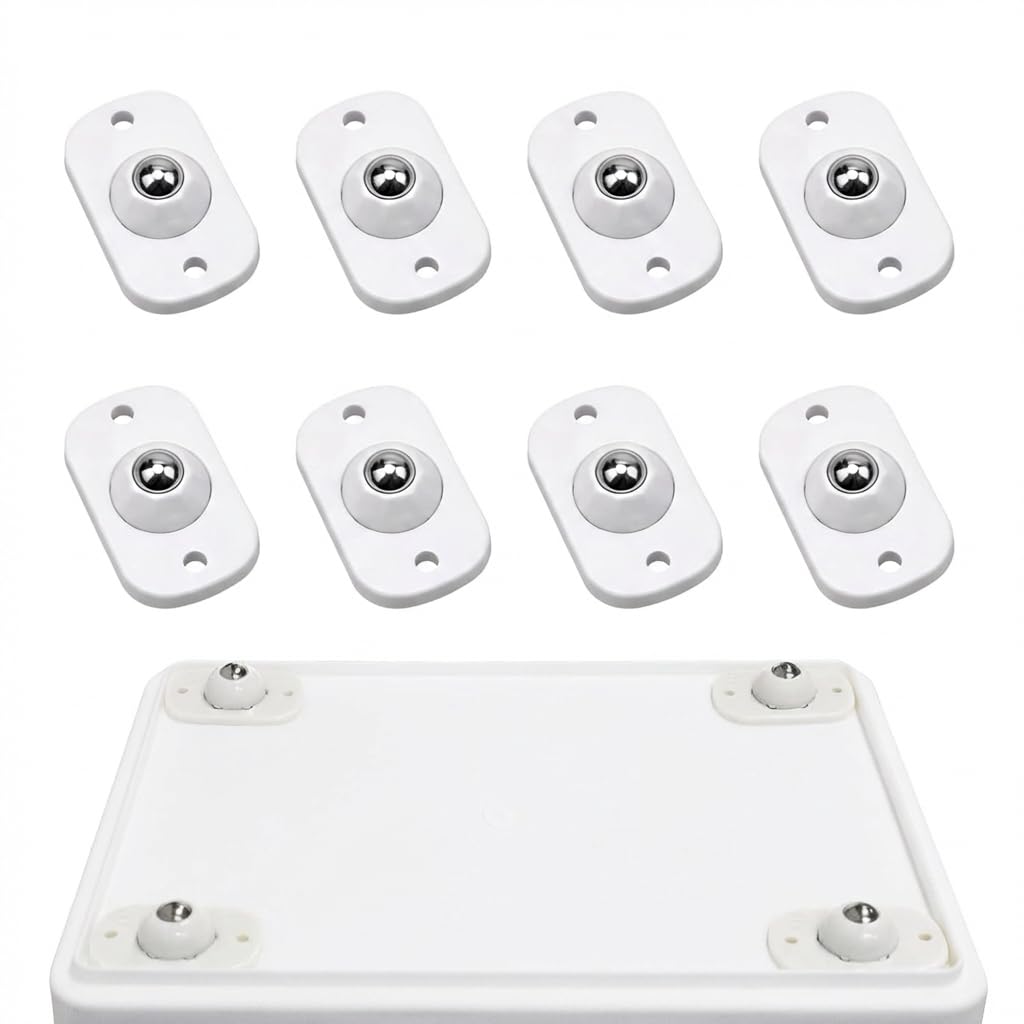 Wheels for Kitchen Appliances 8 Pack Self Adhesive Mini Caster 360° Swivel Universal Wheel Roller Castors for Coffee Machine Air Fryer Cooker Tables