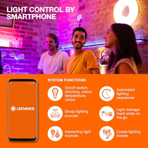 LEDVANCE Smart LEDPanel Luminaire with WiFi Technology for Indoor Use, Tunable White (3000-6500K), 600 mm X 300 mm, Compatible with Google and Alexa