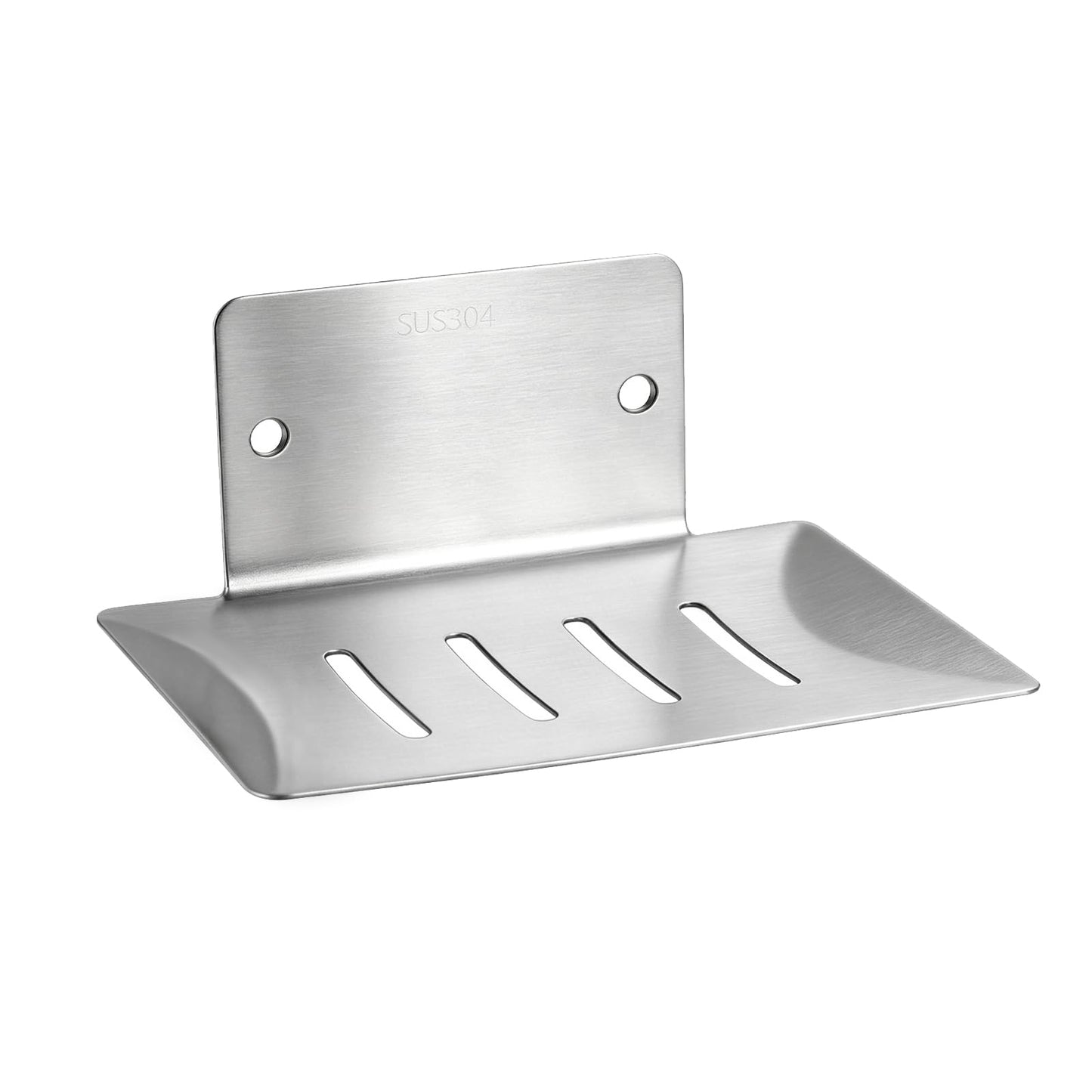 FuncHardwa 304 Stainless Steel Shower Soap Holder, Wall Mounted Self-Draining Soap Dish for Shower, Rustproof Soap Tray for Bathroom and Bathtubs