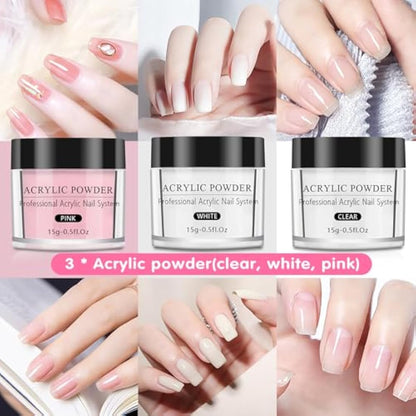 Deciniee Practice Hand for Acrylic Nails: Silicone Nail Practice Hand - 200 Pcs Nail Tips Professional Nail Hand Practice Model - Flexible Fake Hand Nail Art Hand Tools for DIY Nail Manicure