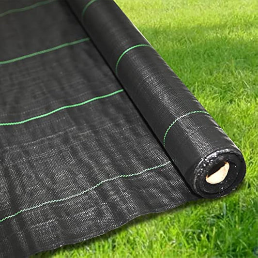 Ram® Heavy Duty Weed Fabric Control 2M X 5M Weed Control Fabric Ground Cover Membrane UV Stabilised Weed Fabric For Patios Garden Flower Beds Landscaping (2M X 5M)