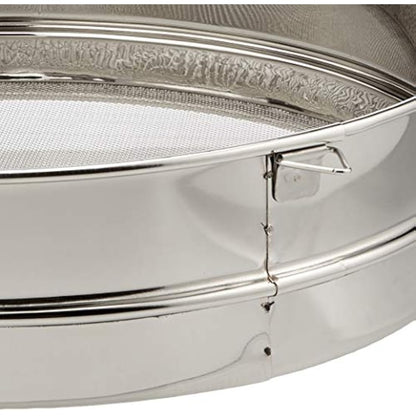DE BUYER Sieve with Tight mesh (Ø 0.8 mm) -Diameter cm-4604.30, Stainless Steel, Silver, Diamètre 30 cm
