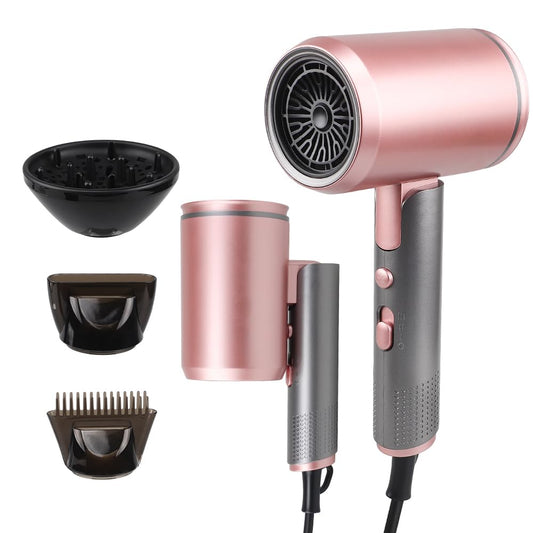 THE FULFIL CIRCLE Ionic Smooth Hair Dryer with Diffuser, 2X Fast with 3 Heat Settings, 2400w Motor &110,000 RPM, Professional Lightweight Hair Dryer