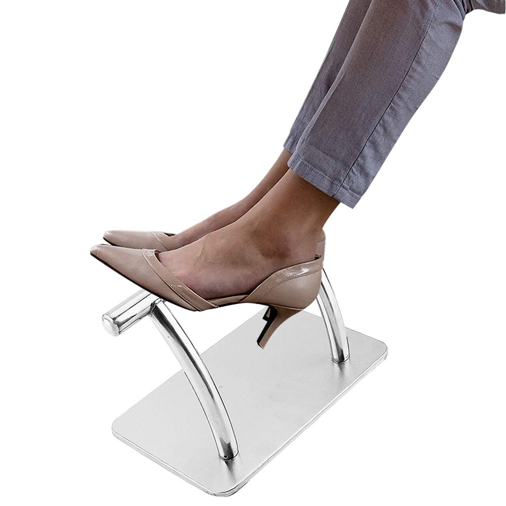 Stainless Steel Footrest Beauty Salon Footrest Modern Design Salon Foot Rest Rack Barbers Hairdressing Foot Rest Pedal for Barbershop Salon Pedicure