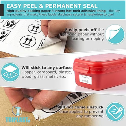 Triplast 50 x Multipurpose A4 Label Sheets - 2 Labels Per Sheet (200 x 144mm Each) - Easy Peel White Labels for Inkjet & Laser Printer - Address Labels, Shipping Labels, File Labels, DIY Stickers