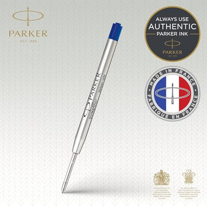 Parker Ballpoint Pen Refills | Medium Point | Blue QUINKflow Ink | 10 Count