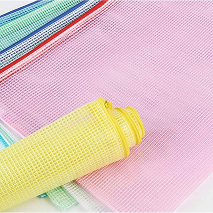 Vicloon Plastic Wallets, 10Pcs A3 Zip Lock Bags Mesh Document Wallet Document Folders Plastic Pockets Zipper File Wallet for School Office Homework Travel Storage Bags