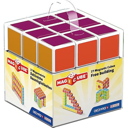 Geomag 128 Magicube Free Building 27 - Educational Building Set, 27 Magnetic Cubes, multicolor