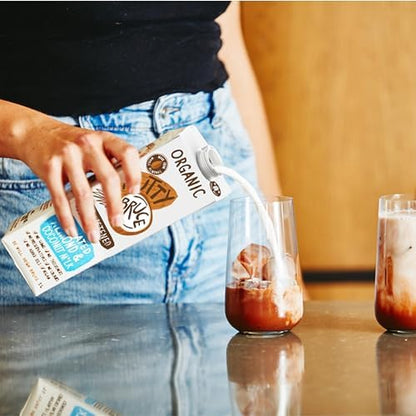 Nutty Bruce - Unsweetened Activated Almond & Coconut Milk - Certified Organic & Vegan Alternative Milk, No Preservatives or Added Oils, Lactose Free, Dairy Free, Soy Free - 6 pack x 1L