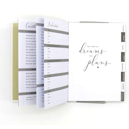 Design By Violet Ultimate Wedding Planner Book – A5 Size (5.8” x 8.3”) – Comprehensive Wedding Planning Organiser – White Planner Notebook with Budget Tracker, Guest List, Venue & Honeymoon Planning