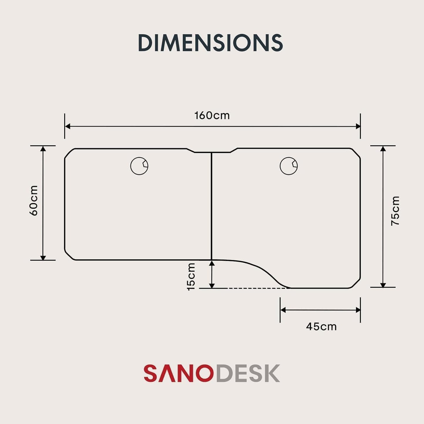 SANODESK 160×75CM Electric Standing Desk Height Adjustable Corner Standing Desk with Hooks and Cupholder Sit Stand Table Adjustable Desk with Memory