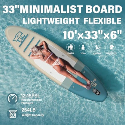 TIGERXBANG Inflatable Stand Up Paddle Board 11'6"/11'/10' with SUP Board Accessories, Versatile Premium Paddle Boards for Adults/Youth, Inflatable Paddle Board Polar/Wave/Sunny Wave Collection