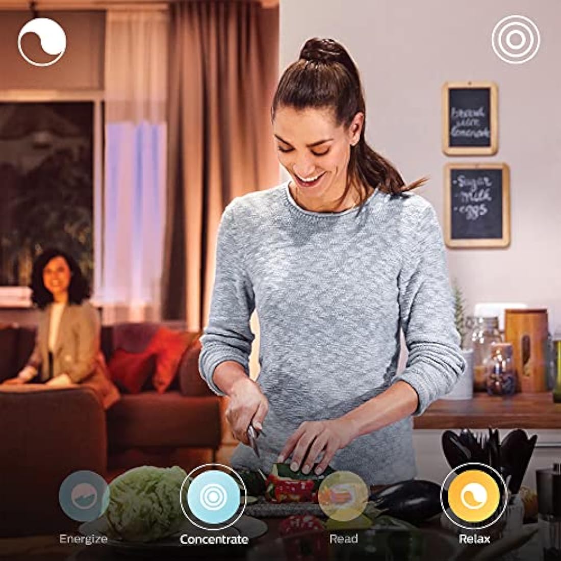Philips Hue White Ambiance Smart Light Bulb 60W - 800 Lumen 2 Pack [E27 Edison Screw] with Bluetooth. Works with Alexa, Google Assistant and Apple Homekit.