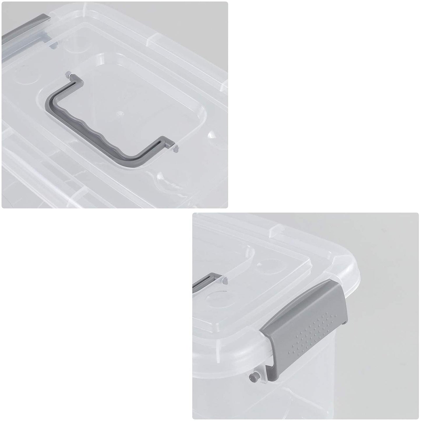 Joyeen Clear Storage Boxes, Small Plastic Storage Boxes with Lids, Set of 6
