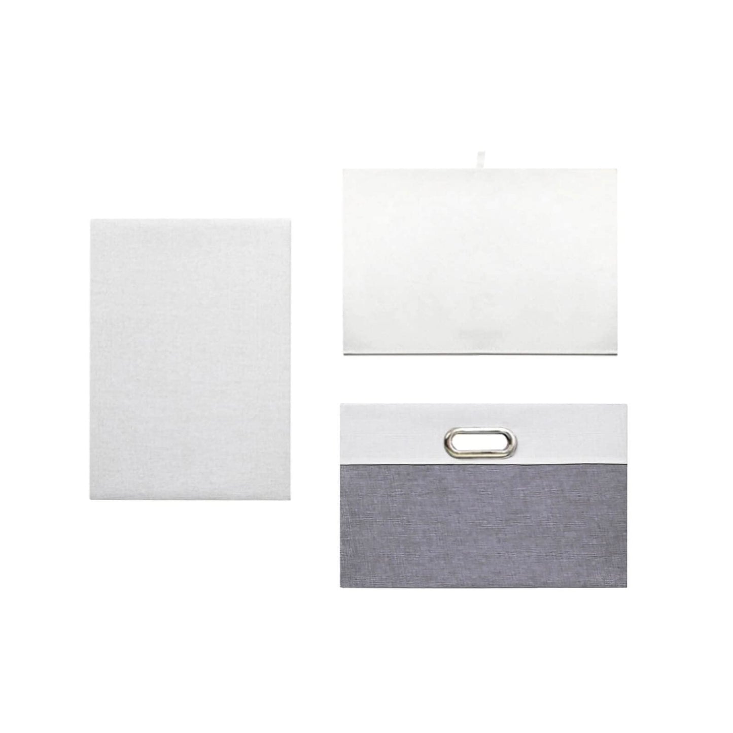 Febzoce Storage Boxes with Lids, Storage Baskets for Shelves Foldable Fabric Storage Bins Organizer for Home and Office Light Grey and White Medium