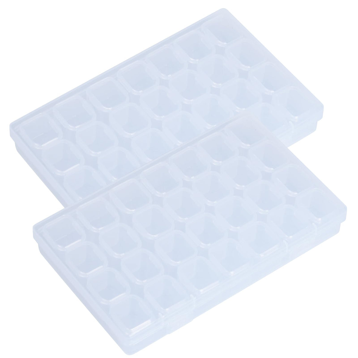 SUSNUAN 2 Pack Bead Storage BoxDiamond Painting Storage28 Grids Transparent Plastic Box RemovableSmall Jewellery Craft Storage Compartment Storage