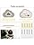 AOEH LED Cloud Lamp Dimmable Kindergarten Lamp with Remote Control, White 36W Wood Children's Ceiling Light for Kids Room, Girls Boy Bedroom Nursery Lighting, 60cm