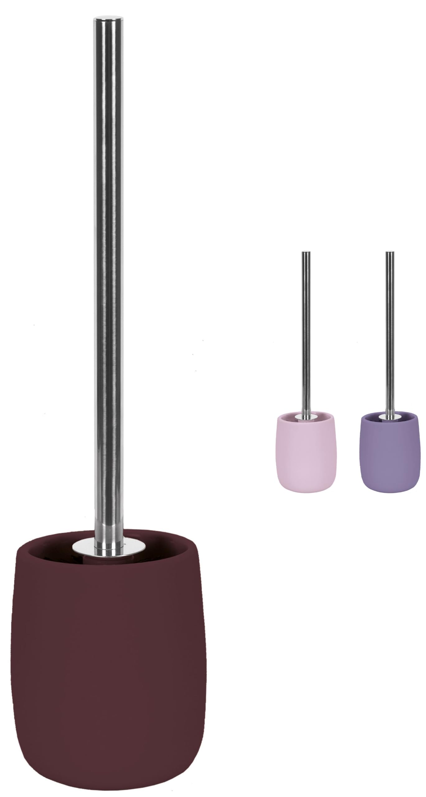 KW Luxury Ceramic/Porcelain/Stoneware Toilet Brush and Holder (Deep Burgundy)