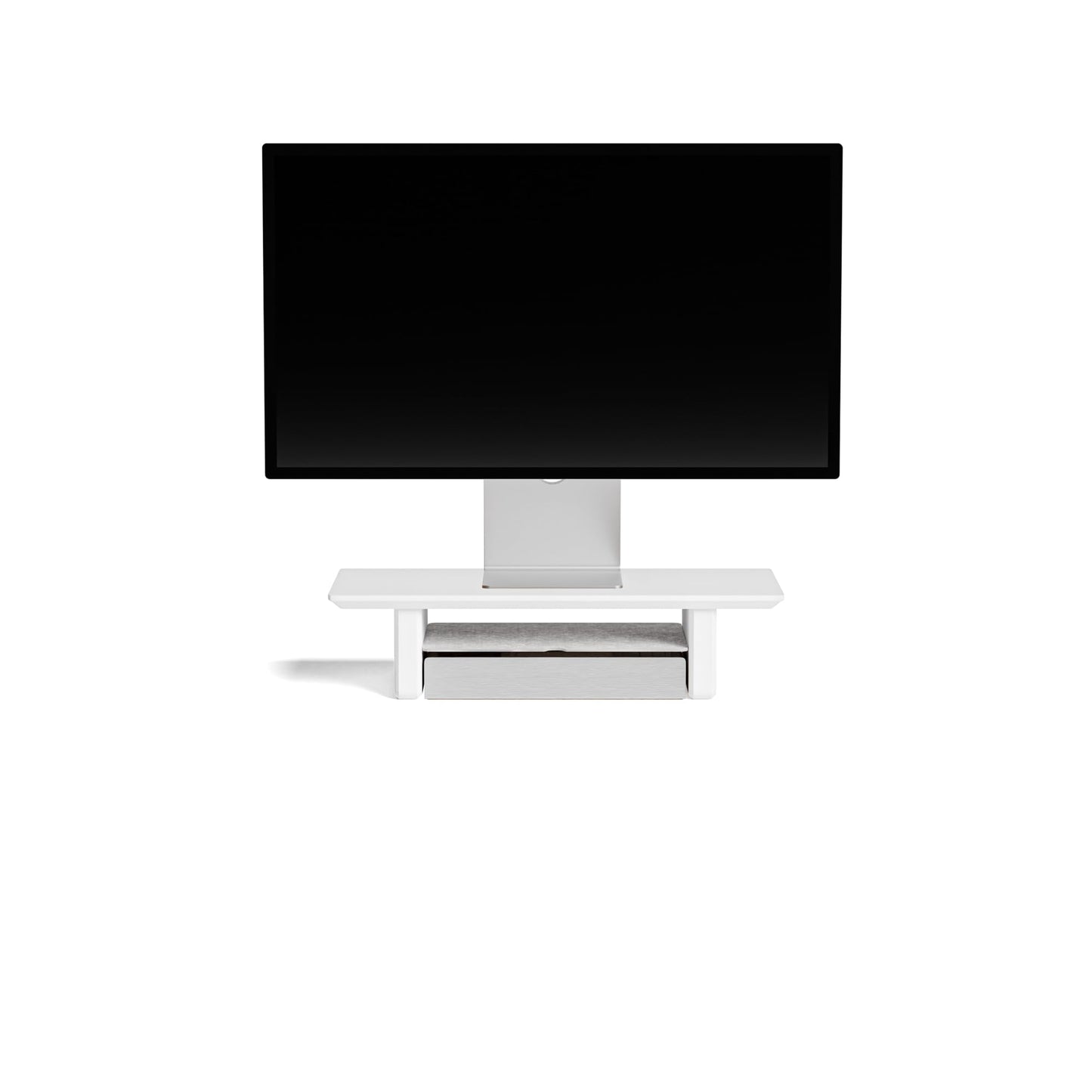 Raico Desk Shelf Setup Monitor Stand Riser Wooden Desk Organiser - White, Small | 47cm
