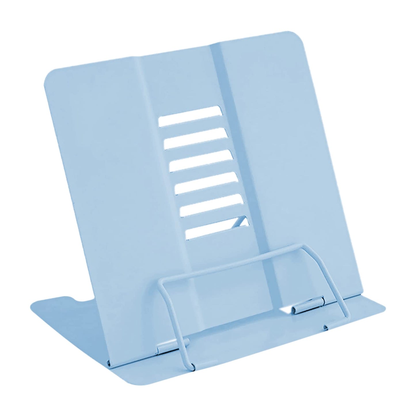 Book Stand, Multifunctional Metal Book Holder for Reading (Blue)