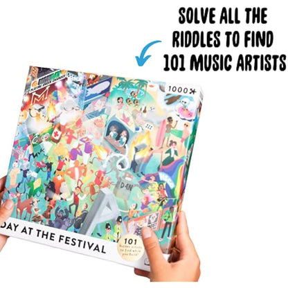 Big Potato Jigsaw Puzzle for Adults (1000 Pieces) Filled with 101 Riddles to Solve (Music Theme)