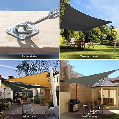 Sun Shade Sail Fixing Kit, M6 Heavy Duty Sun Sail Shade Hardware Kit, 304 Stainless Steel Awning Attachment Set for Garden Triangle and Square, Hardware Accessories Kit