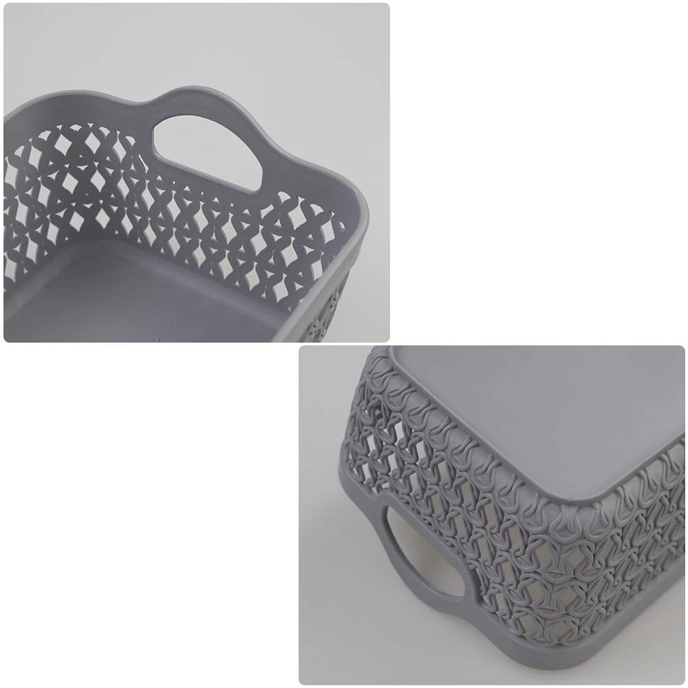 Ortodayes Small Baskets Set, Desktop Plastic Basket, 12 Pack Small Basket Tray