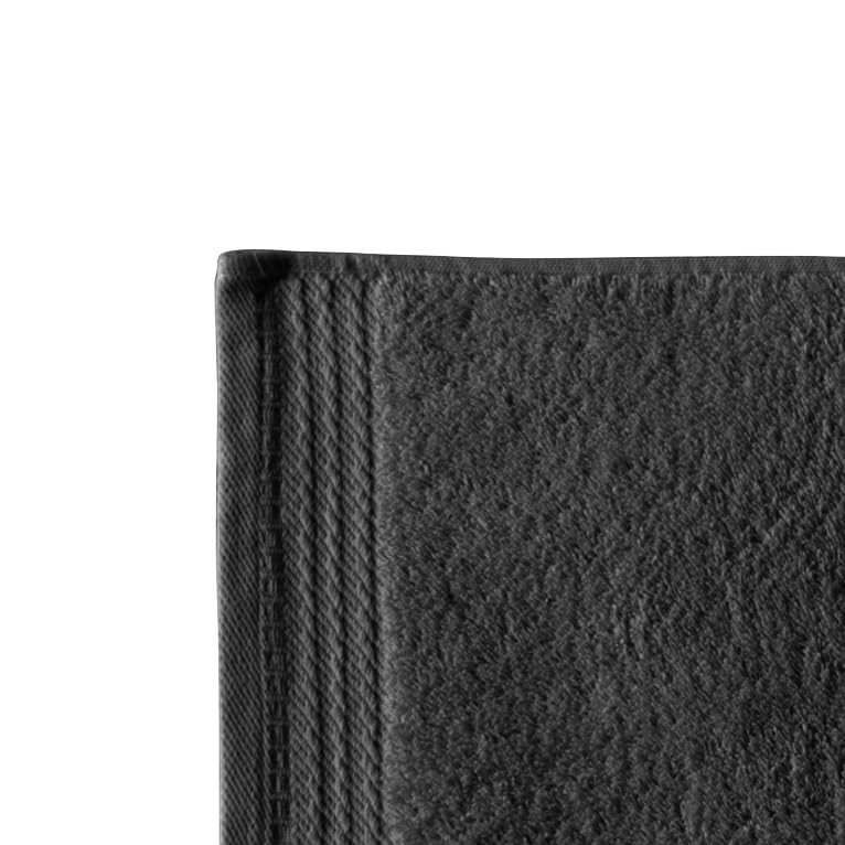 RIZO Top Towel - Set of 2 Bidet Towels - Bath Towels - Small Towels - 100% Combed Cotton - 600 g/m2 - Measure 30 x 50 cm - Black