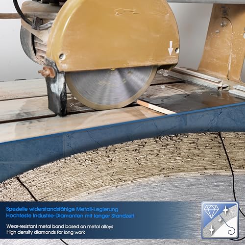 S&R Diamond Saw Blade 200 * 25,4 * 7 mm (1,6 mm), table saw, for porcelain, fine stoneware, hard tiles, granite