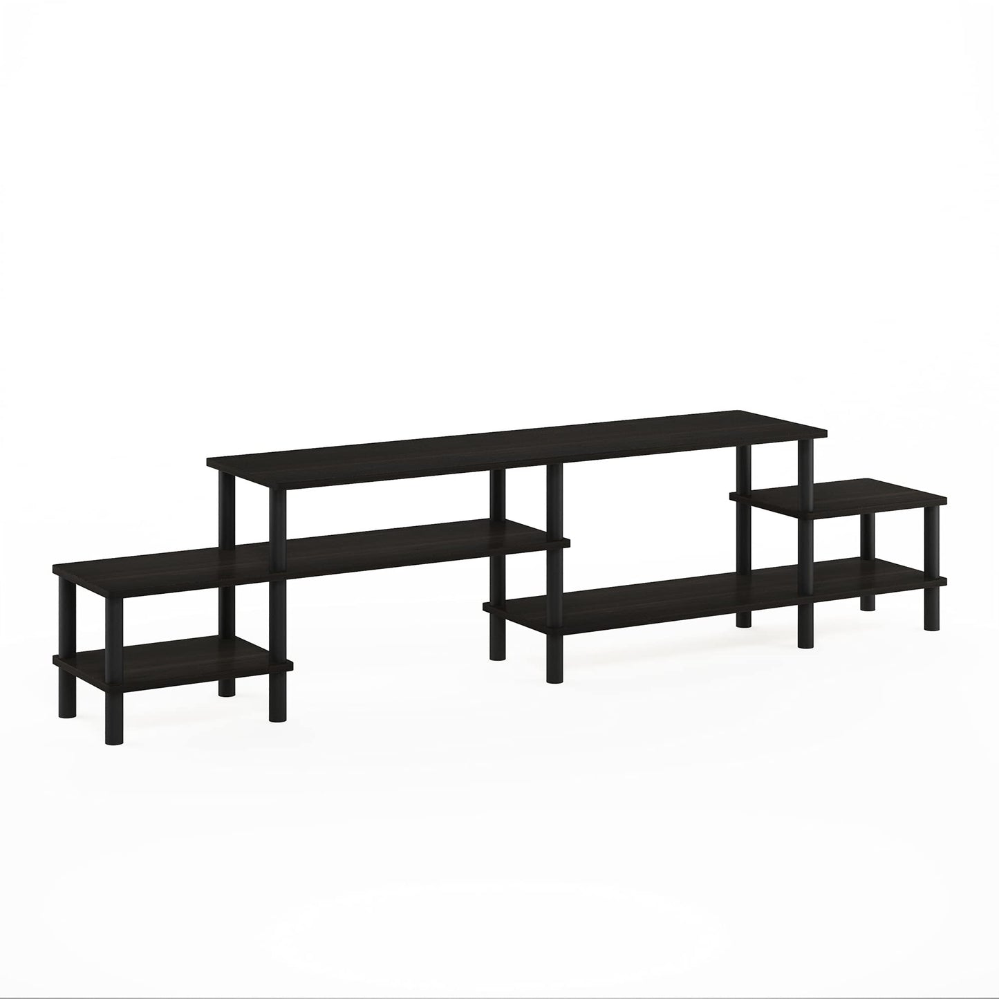 Furinno TURN-N-TUBE TV Stand, Grand Entertainment Center, TV Console for TV up to 55 Inch, for Living Room, Bedroom, Espresso
