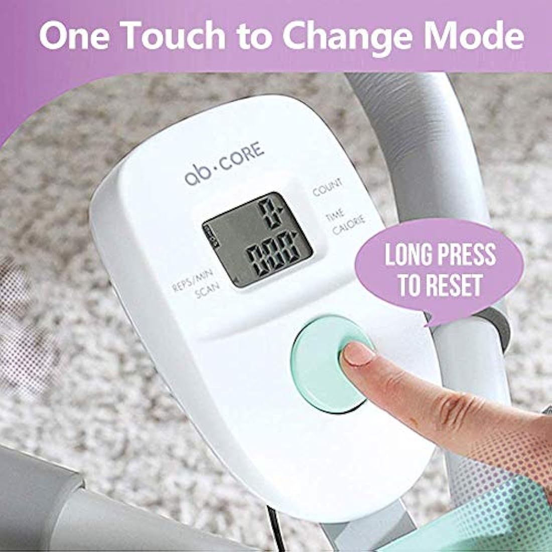 leikefitness Height Adjustable Ab Trainer Abdominal Whole Body Workout Machine Waist Cruncher Core Toner, Leg, Thighs, Buttocks Shaper with LCD Monitor AB9300