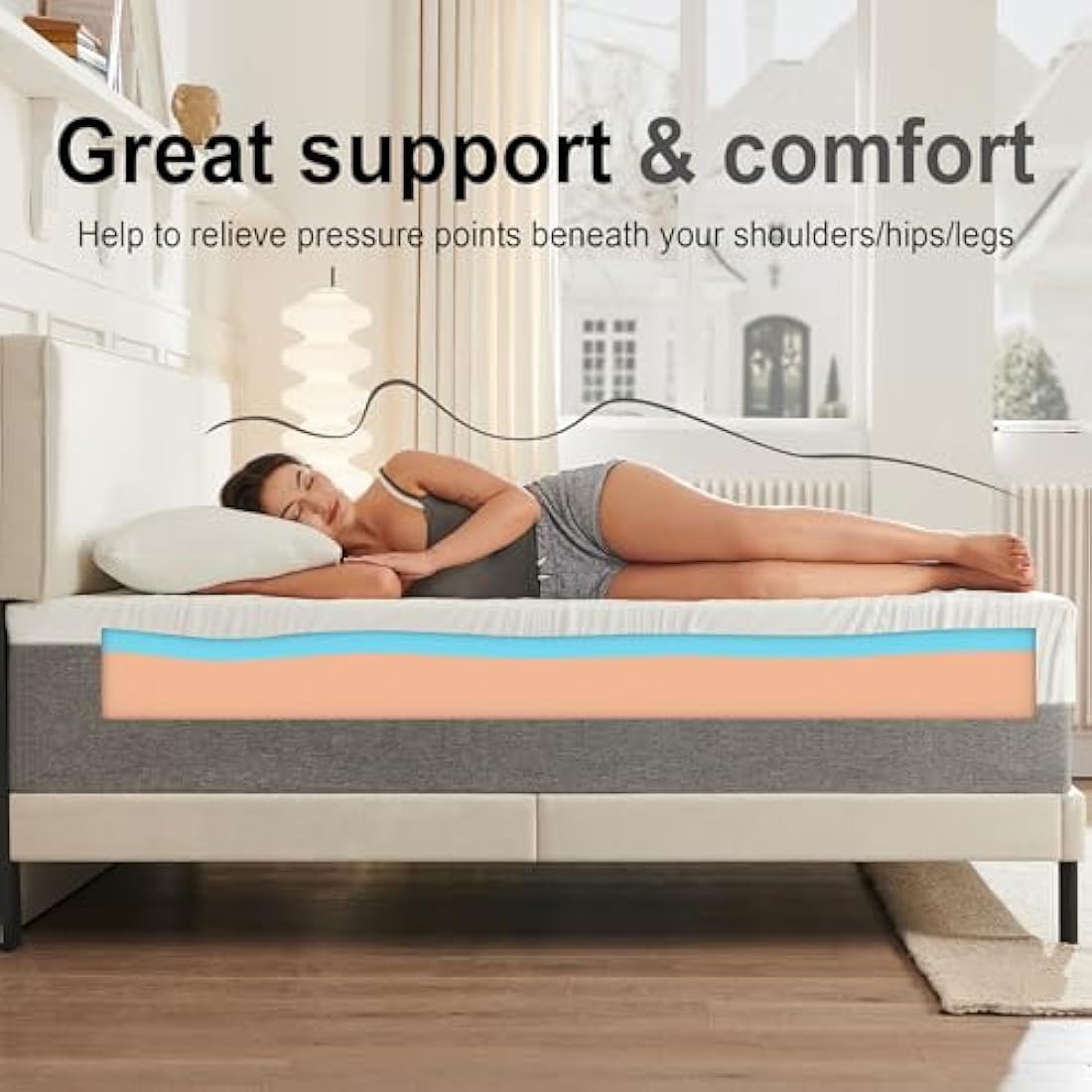 Twirest Small Double Mattress, Memory Foam Mattress, Medium Firm, Breathable Knitted, Soft and Skin Friendly Cloth, Mattresses in a box (120x190x20cm)