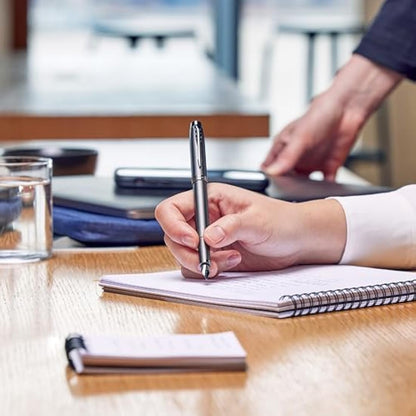 Parker IM Monochrome Fountain Pen | Gun Metal Finish and Trims | Fine Nib | Blue Ink | Gift Box