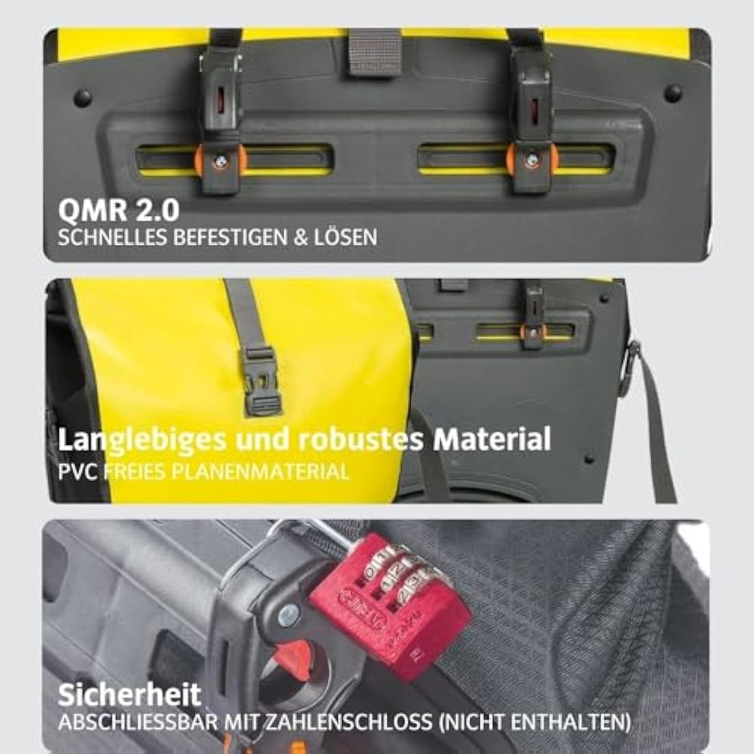 VAUDE Aqua Back Rear Pannier Bike Bag - Set of 2 - PVC Tarpaulin Bike Panniers - Waterproof Pannier Bags with a 48 Litre Total Storage Volume
