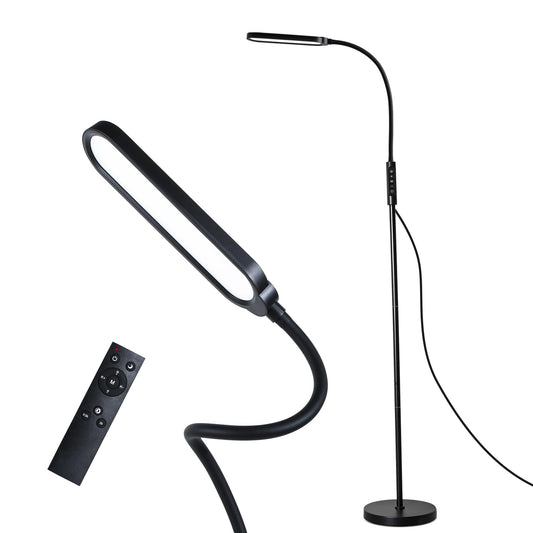 KOOSTONE Floor Lamp, Standing Lamp for Living Room, 18 W, 3000 LM, CRI>95, 3 Colors and 10 Brightness Levels, Standard LED Floor Light for Bedroom,