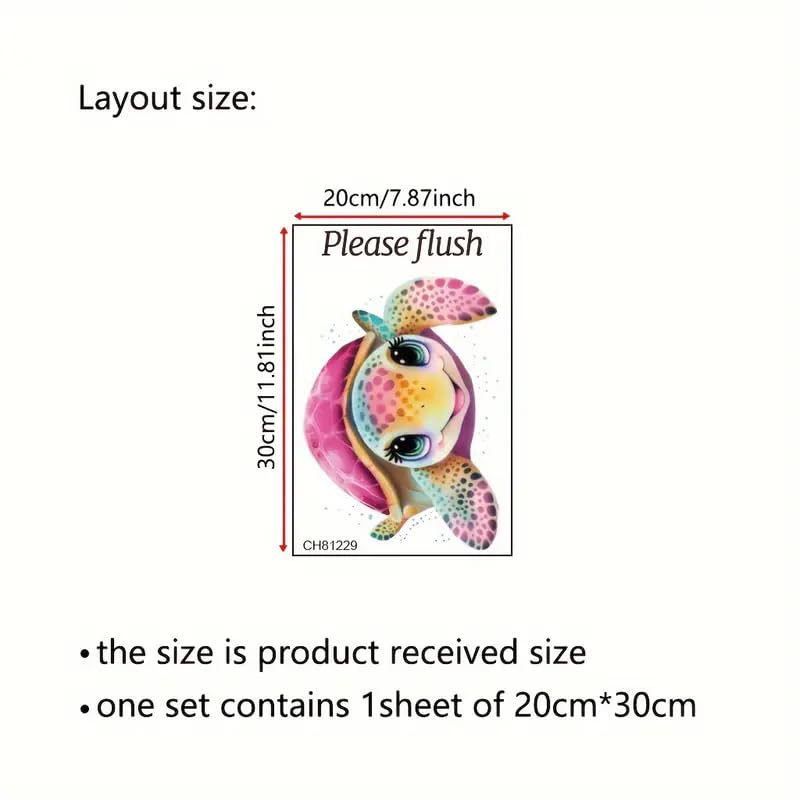Christmas Pink Turtle Toilet Cover Sticker Decals,Spring Flower Leaf Butterfly Waterproof Toilet Lid Tank Seat Decals Cistern Self-Adhesive Bathroom