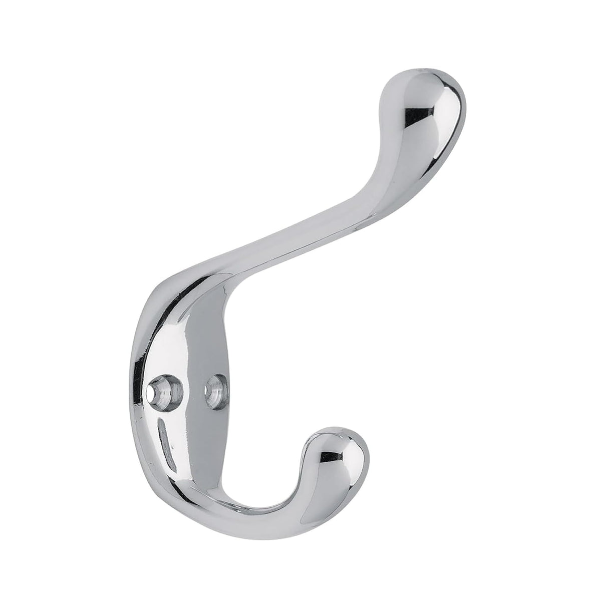 Thingymabob Chrome Finish Modern Hooks Various Styles Chrome Basic Coat Hook Curved Double