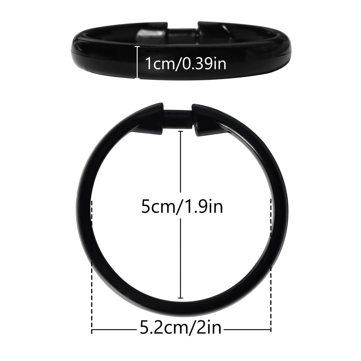 Shower Curtain Rings Plastic Curtain O Rings Hook Hanger Bath Drape Loop Clip Glide 12 Pack O Rings Black
