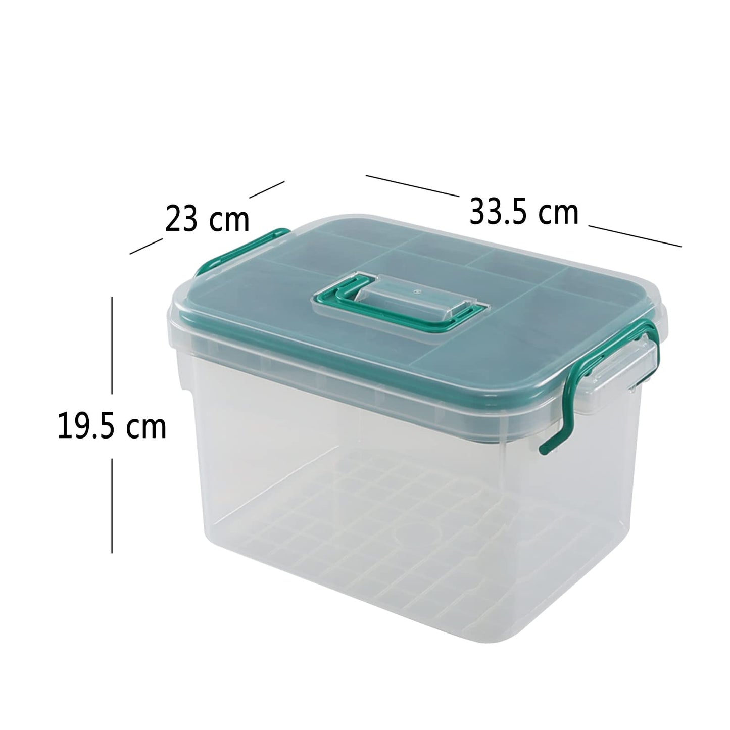 Lesbin 1-Pack Plastic First Aid Storage Box, Clear First Aid Medicine Storage Box, F