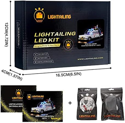 LIGHTAILING Light Set For (ECTO-1) Building Blocks Model - Led Light kit Compatible With Lego 10274(NOT Included The Model)
