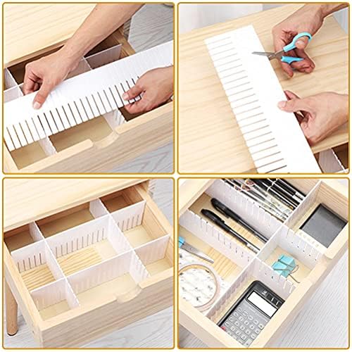OctBird 10Pcs Drawer Dividers with 30 Pcs Securing Clip(Increase Firmness),Grid Drawer Dividers Adjustable Compartment for Closet Lingerie