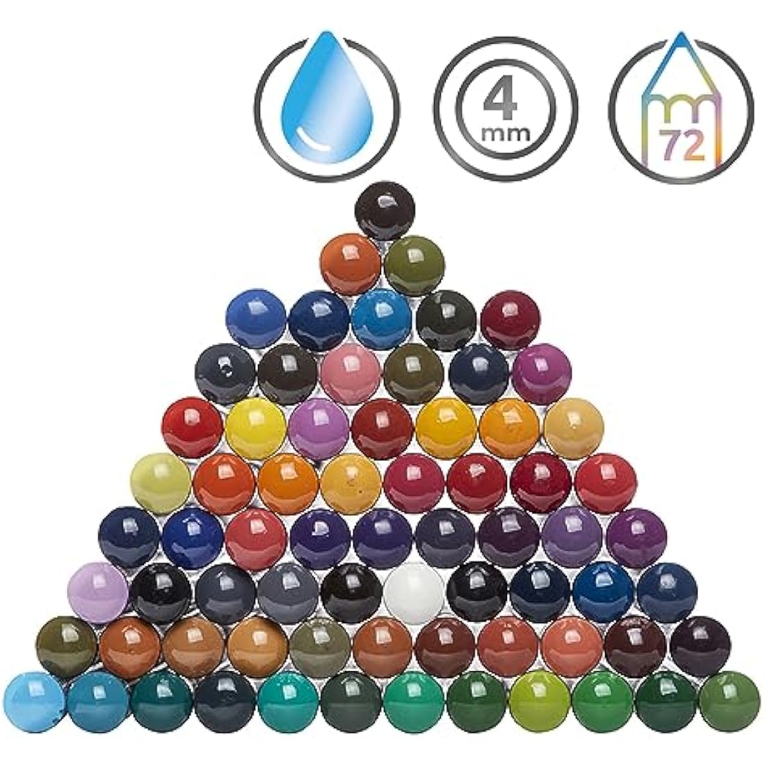 Derwent Inktense Permanent Watercolour Pencils, Set of 72 in a Wooden Gift Box, 4mm Premium Core, Water-Soluble, Ideal for Colouring, Painting and Crafting, Professional Quality (2301844)