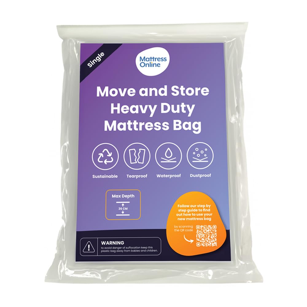 Mattress Bag for Storage and Moving, Waterproof, Tearproof and Dustproof Design, Reusable and Heavy Duty (Super King)