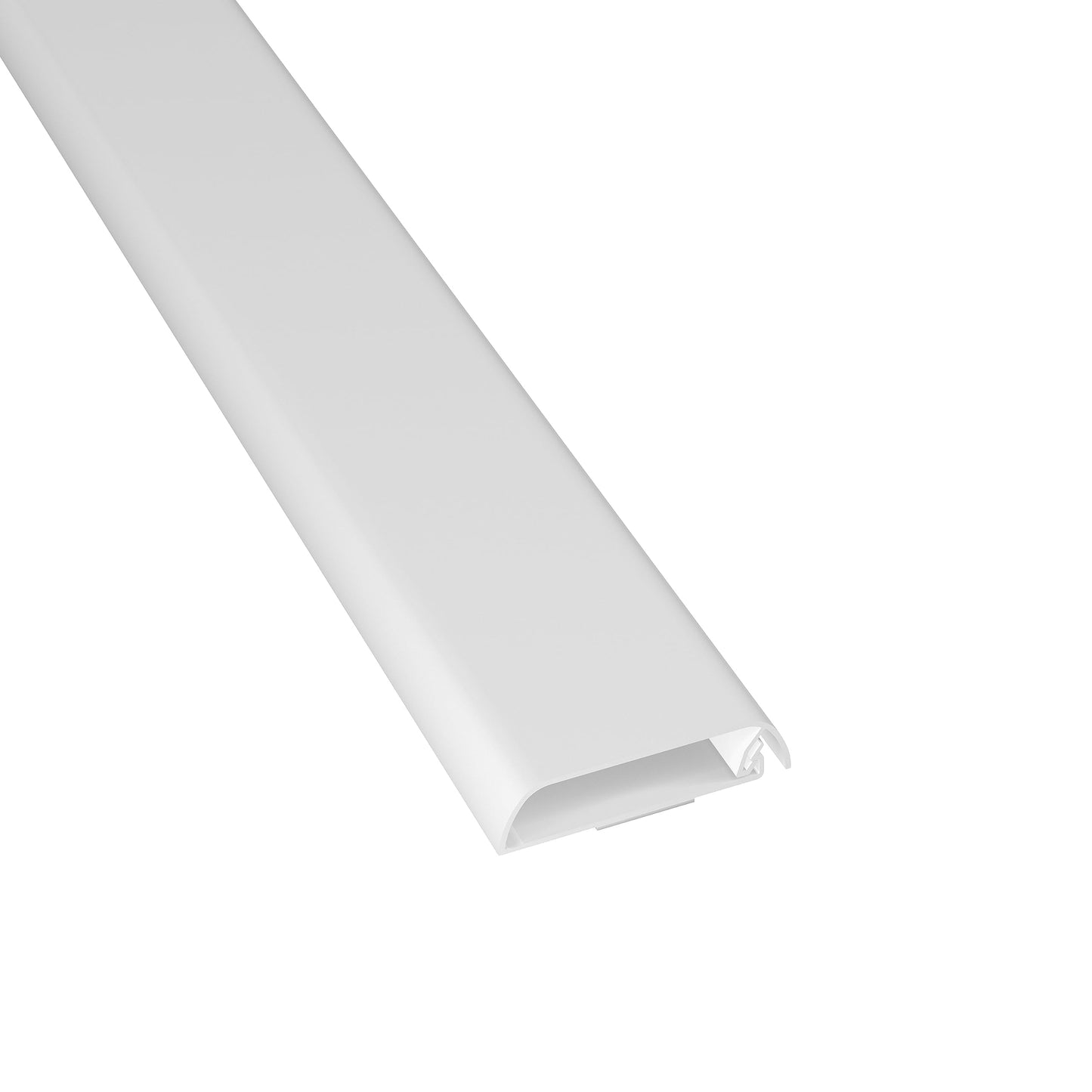 D-Line Cable Trunking, Wire Cover for Wall, TV Cable Tidy, Paintable, Self-Adhesive, Hinged One-Piece Design - White, 1x 60 mm (W) x 15 mm (H) x