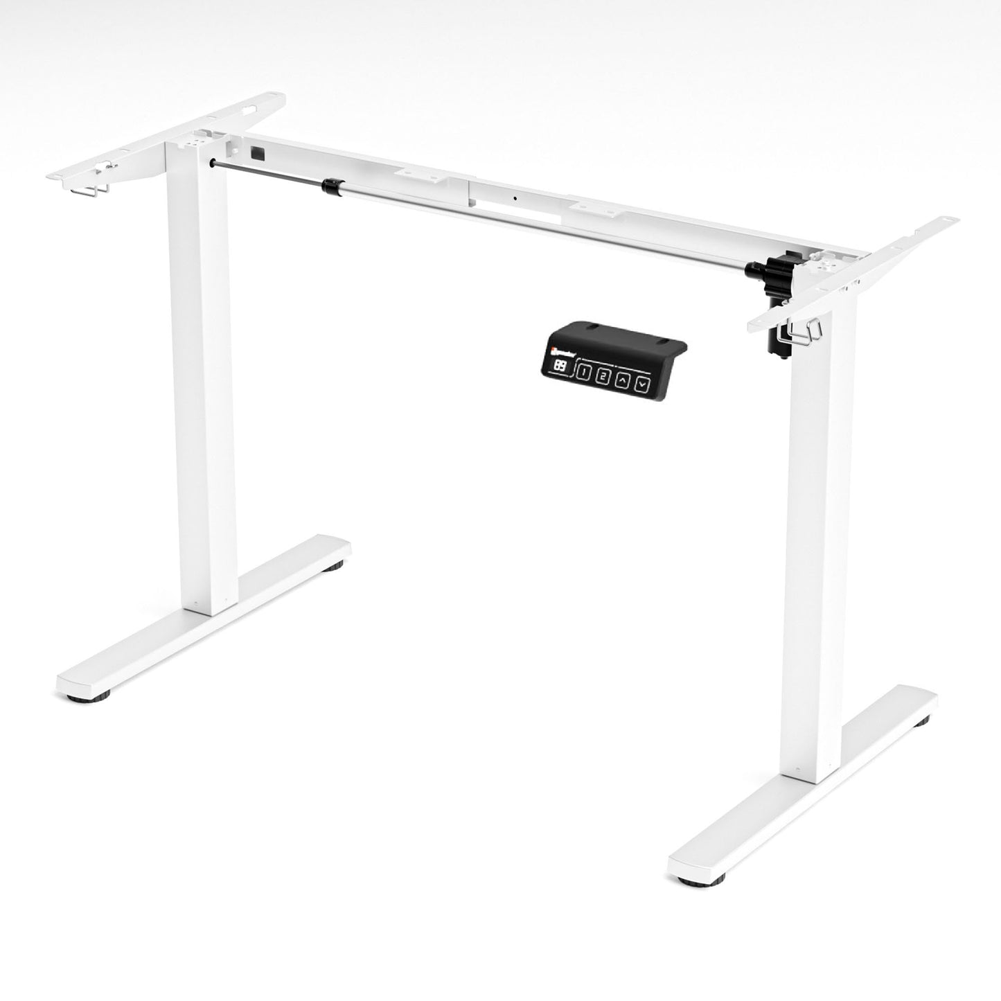 ERGOMAKER Electric Standing Desk Frame, Heavy Duty Steel, White