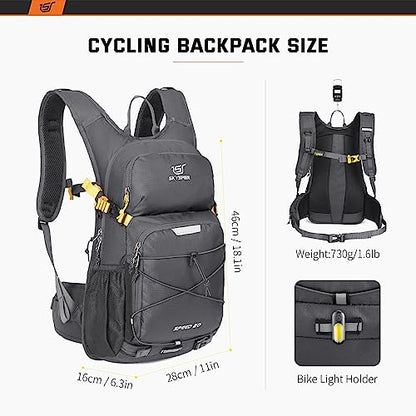 SKYSPER Cycling Backpack 20L Lightweight Bike Backpack for Men Women Running Rucksack for Biking Hiking Climbing(Darkgrey)