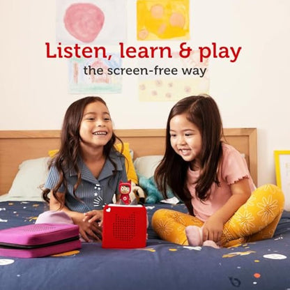 tonies Toniebox Wireless Musical Storybox Starter Set, including 1 Creative, Red